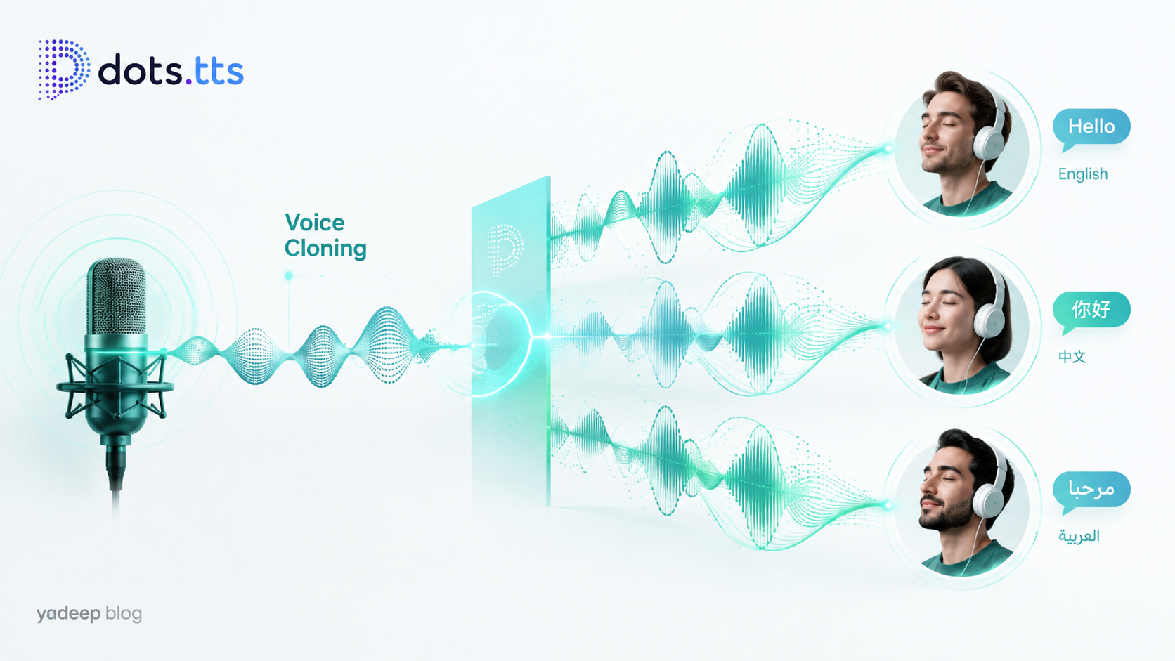ภาพ: Zero-shot voice cloning — โคลนเสียงจากคลิปอ้างอิง 3–10 วินาที
